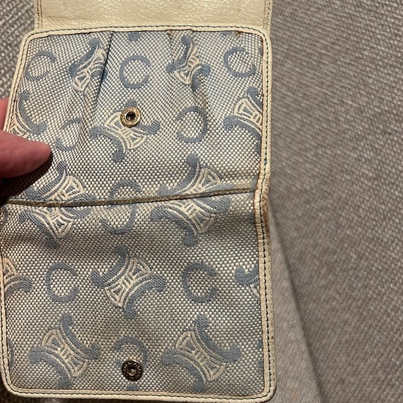 Celine Authentic blue and white compact wallet - Picture 9 of 17
